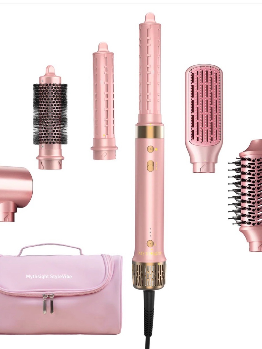 Myths 5-in-1 Rose Pink Hot Air Styler Set